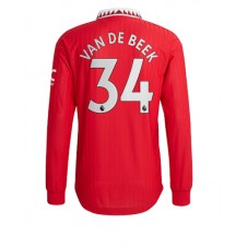 Manchester United Donny van de Beek #34 Hemmatröja 2022-23 Långa ärmar